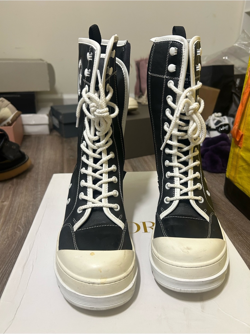 Dior Black High-Top Lace-Up Women's Sneakers